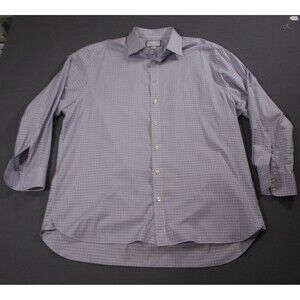 Charles Tyrwhitt Classic Fit Purple Shirt Egyptian Cotton Mens Dress 17.5 34